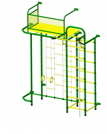 Детский спортивный комплекс Пионер С6ЛМ зелёно/жёлтый, фото 1