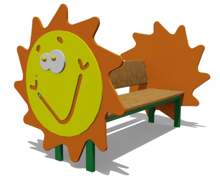 Скамейка детская Солнышко 26020 для игровой площадки, фото 1