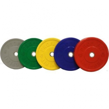Диск для штанги каучуковый, красный, PROFI-FIT D-51, 25 кг, фото 2