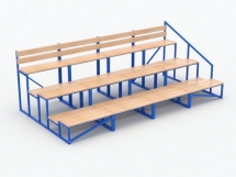 Трибуна трёхрядная модульная (без лестницы)