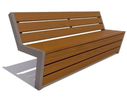 Парковая скамейка Техно, Лиственница (брус 30х120) 1,5 м, фото 4
