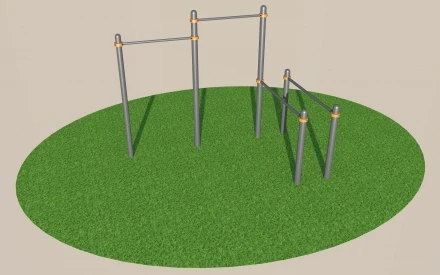 ДВОЙНОЙ ТУРНИК С БРУСЬЯМИ СВС-76, фото 1