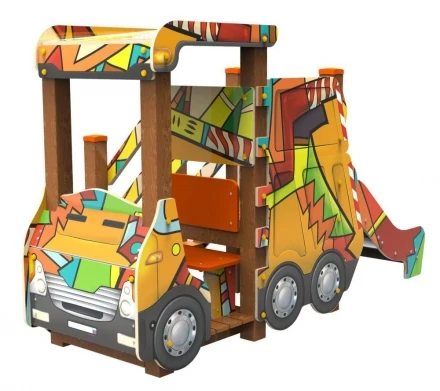 Машинка с горкой, паттерн &quot;Этник&quot; МД036.00.01.01.17, фото 1