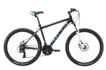 Велосипед Stark'19 Indy 26.2 D черный/голубой/белый 18&quot;