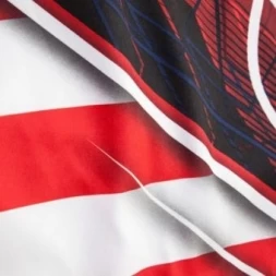Шорты ММА Venum USA Hero Fight Shorts - Blue/Red/Ice, фото 2