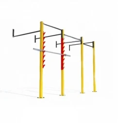 Пристенная рама из 3-х турников с крюками для грифа, фото 1