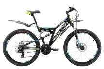 Велосипед Stark'17 Jumper 26.1 FS D черно-зеленый 18&quot;