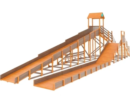 Зимняя горка Snow Fox 12 м с двумя скатами и выкатом 8 м, фото 5