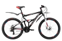 Велосипед Stark'17 Jumper 26.2 FS D черно-красный 18&quot;