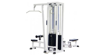 4-х позиционная станция с одинарной блочной рамкой (грузоблок) белый Barbell МВ 3.16.1 , фото 1