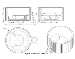 Купель COMFORT FAMILY 220 HOT (термоберёза), фото 10
