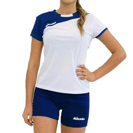 Форма волейб. жен. &quot;MIKASA&quot;, арт. MT376-023-XS, р. XS, 100% полиэстер, бело-т.синий, фото 1