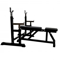 Скамья со стойками под штангу DFC DZ005ABB (чёрный, два короба), фото 3 Скамья со стойками под штангу DFC DZ005ABB (чёрный, два короба), фото 3