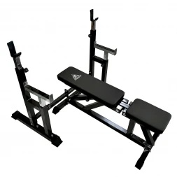 Скамья со стойками под штангу DFC DZ005ABB (чёрный, два короба), фото 6 Скамья со стойками под штангу DFC DZ005ABB (чёрный, два короба), фото 6