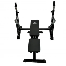 Скамья со стойками под штангу DFC DZ005ABB (чёрный, два короба), фото 7 Скамья со стойками под штангу DFC DZ005ABB (чёрный, два короба), фото 7