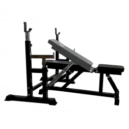 Скамья со стойками под штангу DFC DZ005ABB (чёрный, два короба), фото 8 Скамья со стойками под штангу DFC DZ005ABB (чёрный, два короба), фото 8