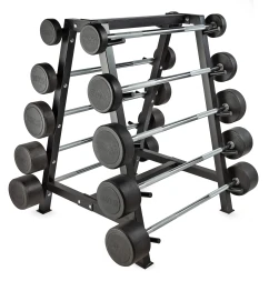 Штанга неразборная обрезиненная 45 кг Изогнутый гриф, фото 7