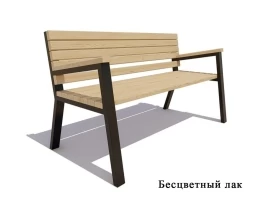 Садово-парковая скамейка «Гамбург», Лиственница 2,0 м, фото 2