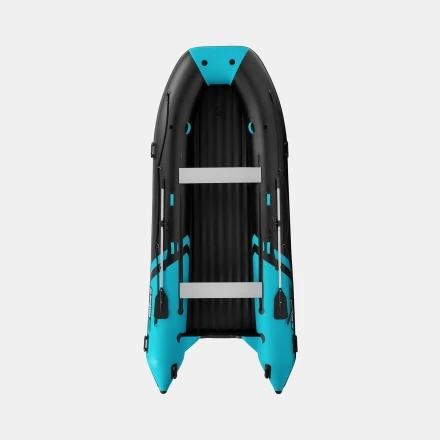 Gladiator E 450 PRO AIR черно-бирюзовый моторная лодка ПВХ, фото 3