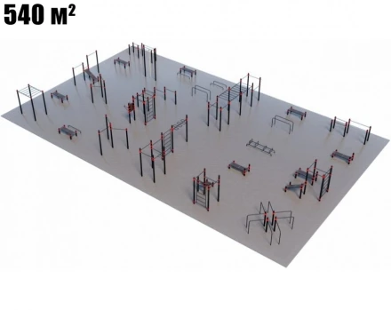 Проект Парковая площадка для Воркаут и ГТО 4-6 (30 х 18 м), фото 1