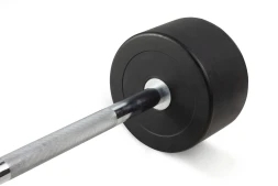 Штанга неразборная обрезиненная 45 кг Прямой гриф, фото 3