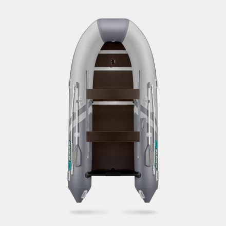 GLADIATOR B 370 LIGHT B Светло-темносерый моторная лодка ПВХ Фанерный пайол, фото 3
