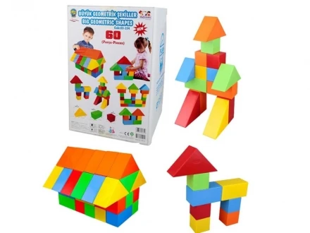 Набор из 60 геометрических фигур Pilsan Big Geometric Shapes (03-234-T), фото 1