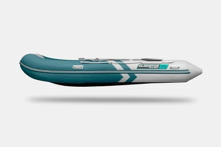 GLADIATOR B 370 LIGHT B Морской зеленый-белый моторная лодка ПВХ Фанерный пайол, фото 6