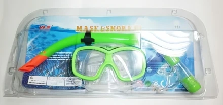 Набор 2 в 1 (маска+трубка) 103-2А зеленый, фото 1