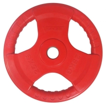 Диск "Олимпийский" 25 кг обрезиненный цветной с ручкой LC-25 Диск "Олимпийский" 25 кг обрезиненный цветной с ручкой LC-25