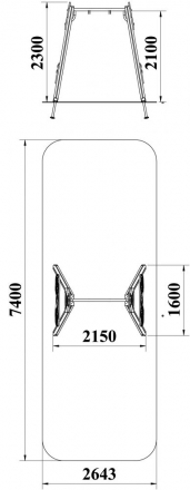 ДИО 1.084 Качели (подвесы в комплект не входит), фото 2