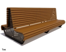 Скамейка уличная Кисловодск, Лиственница 2 м Скамейка уличная Кисловодск, Лиственница 2 м