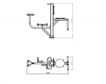 Уличный тренажер TORUDA "Тяга рычажная" Уличный тренажер TORUDA "Тяга рычажная"