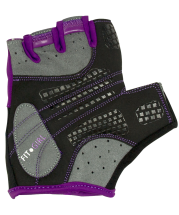 Перчатки для фитнеса SU-113, черные/фиолетовые/серые Перчатки для фитнеса SU-113, черные/фиолетовые/серые