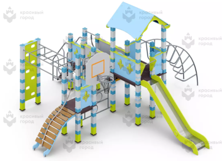Игровой комплекс «Спортивный городок тип-2» с баскет. кольцом, фото 1