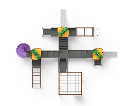 Детская игровая площадка Волшебный город Майя Н=900, Н=1200, Н=2000 винтовой скат, фото 5