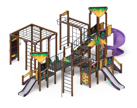 Детская игровая площадка Волшебный город Майя Н=900, Н=1200, Н=2000 винтовой скат, фото 1