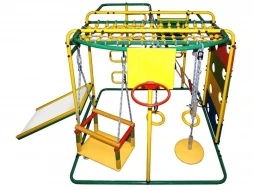 Спортивный комплекс "Формула здоровья" "Мурзилка S" зелёный/радуга, фото 1 Спортивный комплекс "Формула здоровья" "Мурзилка S" зелёный/радуга, фото 1