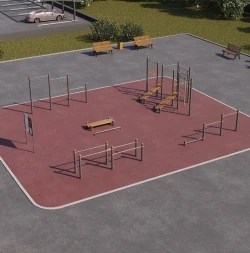 Спортивная площадка СП-2, фото 1 Спортивная площадка СП-2, фото 1