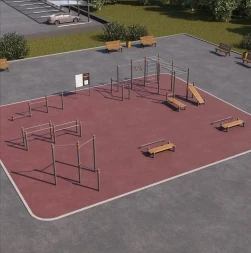 Спортивная площадка СП-4, фото 1 Спортивная площадка СП-4, фото 1