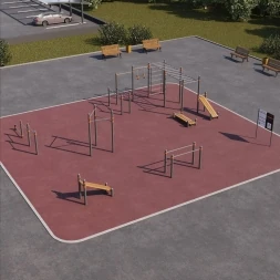 Спортивная площадка СП-5, фото 1 Спортивная площадка СП-5, фото 1