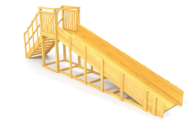 Зимняя горка Савушка Зима Wood 2 (скат 5м)