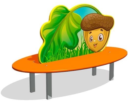 Скамейка детская Желудь СП069 для игровой площадки, фото 1