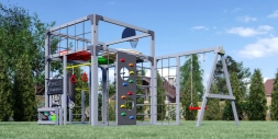 Детская игровая площадка Савушка КУБ–6 (Серый) с подушками , фото 1