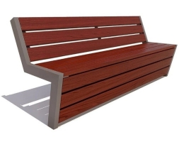 Парковая скамейка Техно, Лиственница (брус 30х120) 0,6 м, фото 3