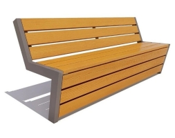 Парковая скамейка Техно, Лиственница (брус 30х120) 0,6 м, фото 5