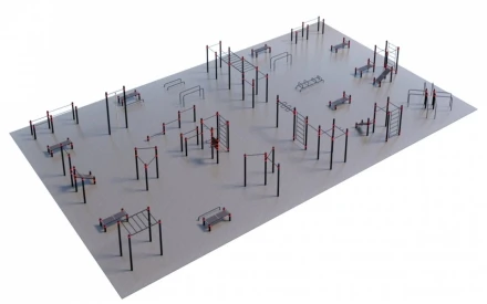 Проект Парковая площадка для Воркаут и ГТО 4-6 (30 х 18 м), фото 2