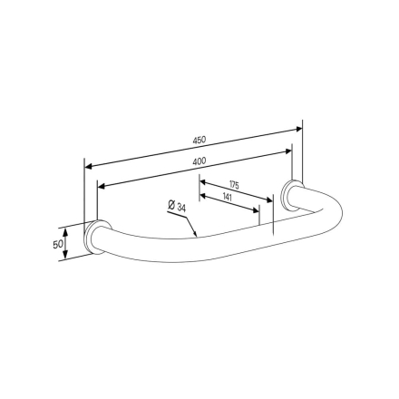 Перекладина шведской стенки и рукохода FLY 400, черная, фото 6
