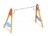 ДИО 1.10 Деревянные качели двойные (подвесы в комплект не входит)
