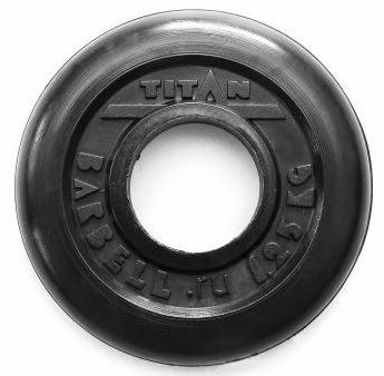 Диск обрезиненный черный 1,25 кг (51 мм), фото 2